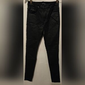 Apperloth Women’s Vegan Faux Leather Black Skinny Pants/ XSm/Stretch NWT.